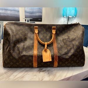 Louis Vuitton Monogram Keepall 55 Duffle Bag